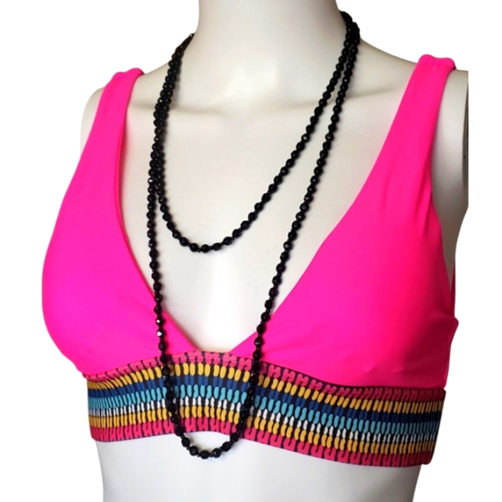 Vintage Black Beaded Women's Necklace.